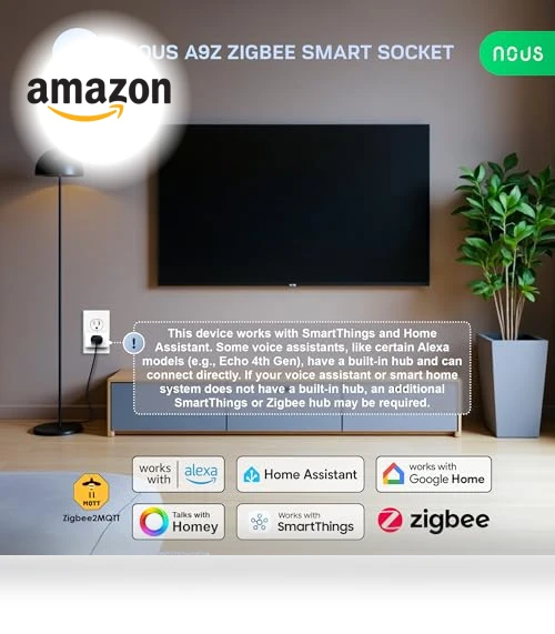 Smart Plug with Energy Monitoring — Smart Home Hubs & Controllers, NOUS