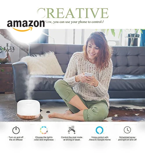 Smart Wi-Fi Essential Oil Diffuser — Diffusers, ASAKUKI