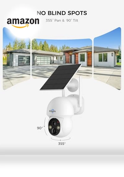Solar-Powered Outdoor Security Camera System — Security Cameras, Hiseeu