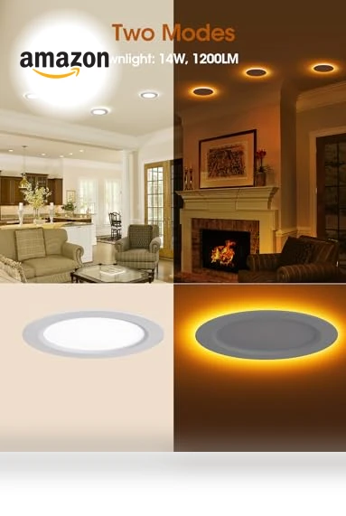Ultra Thin LED Recessed Lights with Night Light — Recessed Lighting, EVOLFATURE