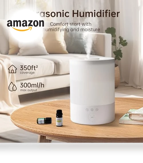 Ultrasonic Cool Mist Humidifier — Air Moisturizers, YOGIN