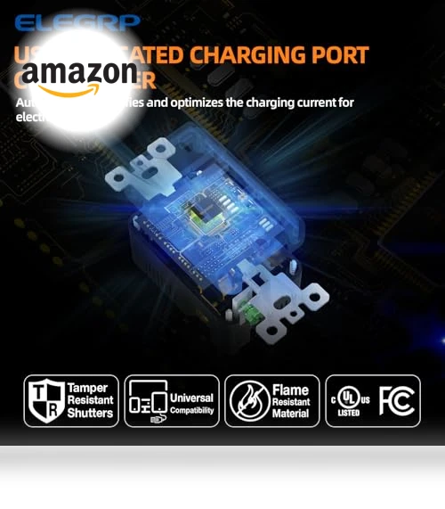 USB Outlets with Type A & Type C Ports — Standard Outlets, ELEGRP