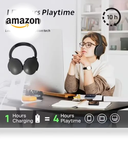 Wireless Bluetooth Headphones Over Ear — Over-Ear Headphones, MGHOAQFRS
