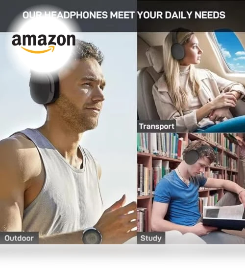Wireless Bluetooth Headphones Over Ear — Over-Ear Headphones, MGHOAQFRS