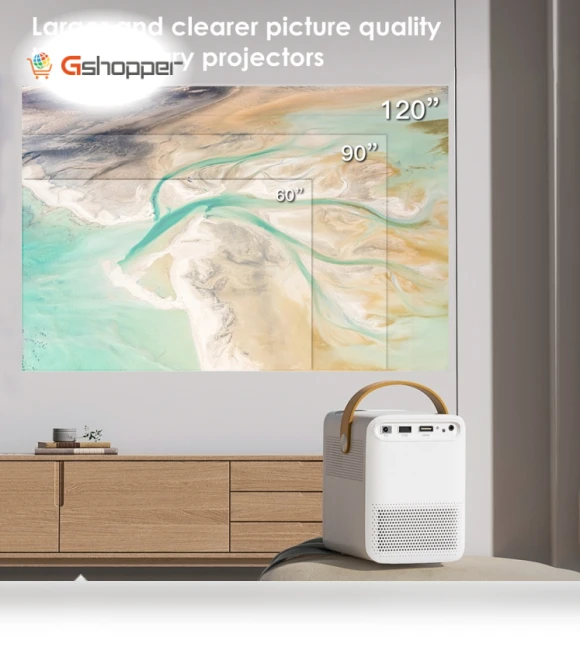 1080P Android 10.0 Smart Portable LCD Mini Projector — Home Theater Projectors