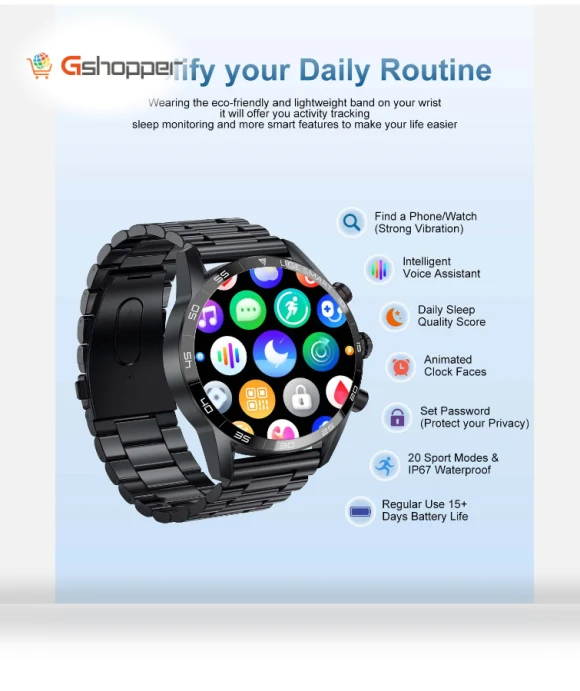 AMOLED HD Screen Smart Calling Watch — Wearable Accessories, LIGE