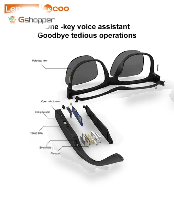 Bluetooth Earphone Sunglasses — Bluetooth Headsets, Lenovo