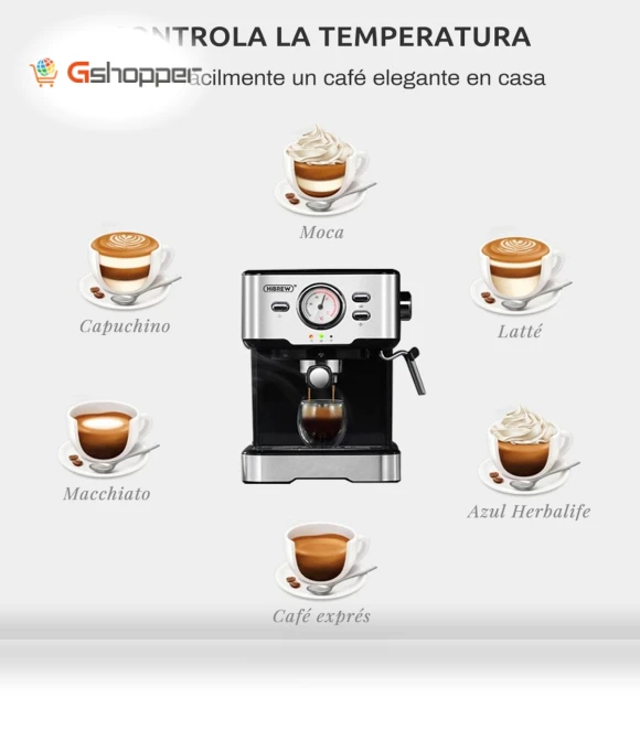 Espresso Machine with Temperature Display — Coffee & Espresso Combos, HIBREW