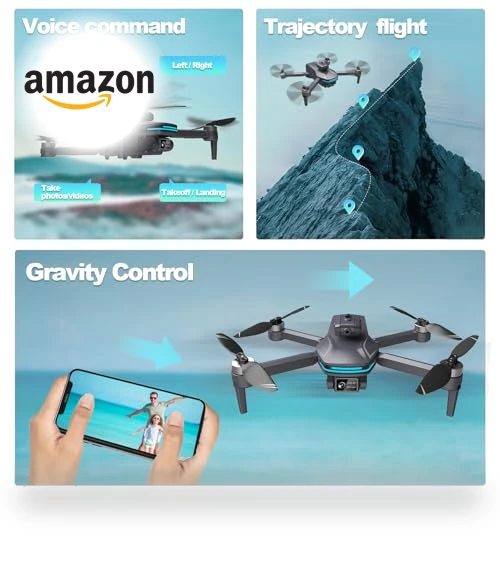 Foldable Drone with 4K Electrically Adjustable Dual Camera — Drones, SUMEAUT