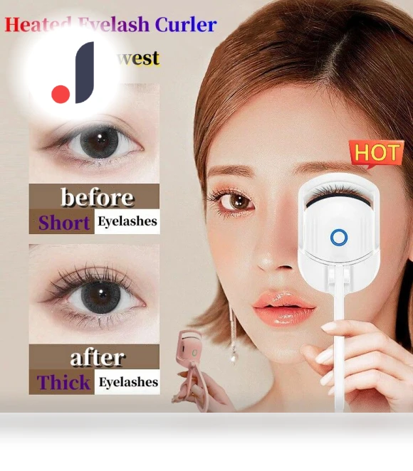 Heated Eyelash Curler with Touch-Sensitive Silicone Pad — Lash Curlers, VIBELY