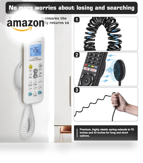 Magnetic Remote Control Holders with Spring Ropes — Cable Organizers, WALLFID