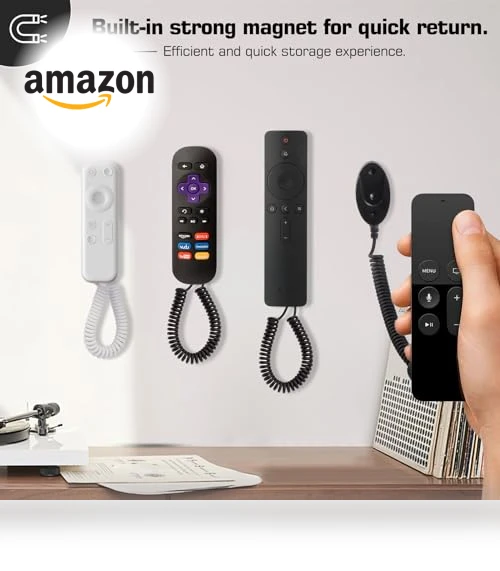 Magnetic Remote Control Holders with Spring Ropes — Cable Organizers, WALLFID
