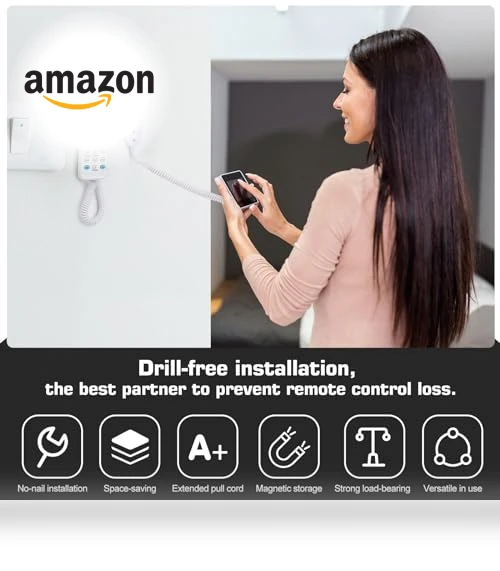 Magnetic Remote Control Holders with Spring Ropes — Cable Organizers, WALLFID