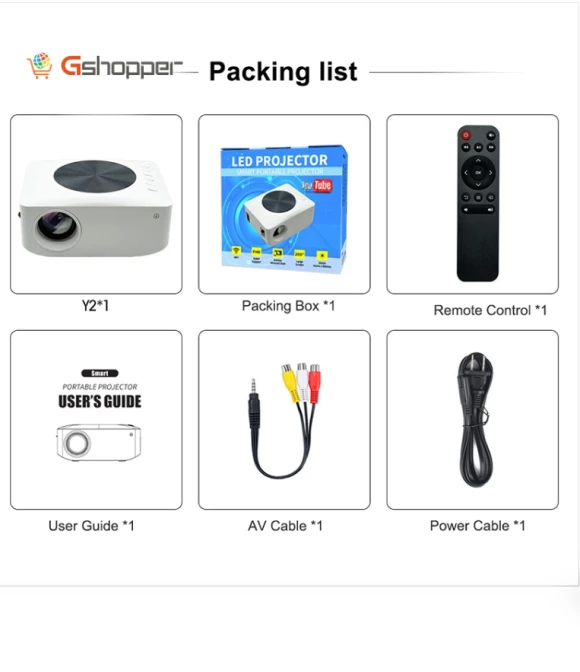 Mini LCD LED Smart Projector — Home Theater Projectors, Y2