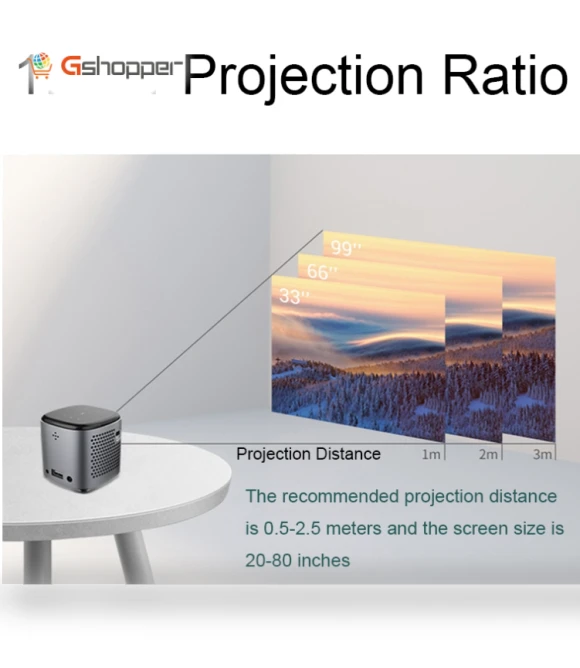 Mini Smart Touch Bluetooth Projector — Home Theater Projectors