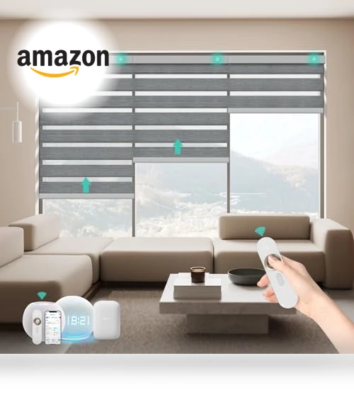 Motorized Zebra Blinds with Remote — Honeycomb, BLINDIT