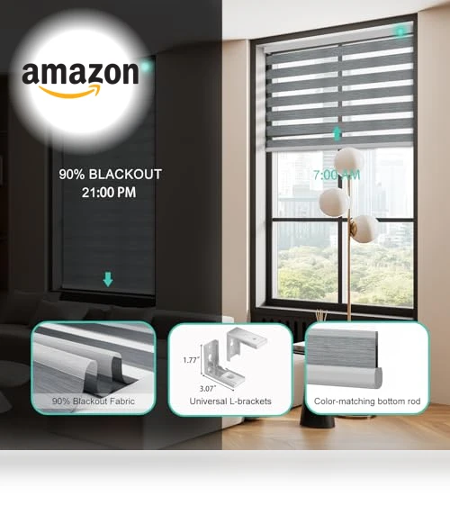 Motorized Zebra Blinds with Remote — Honeycomb, BLINDIT