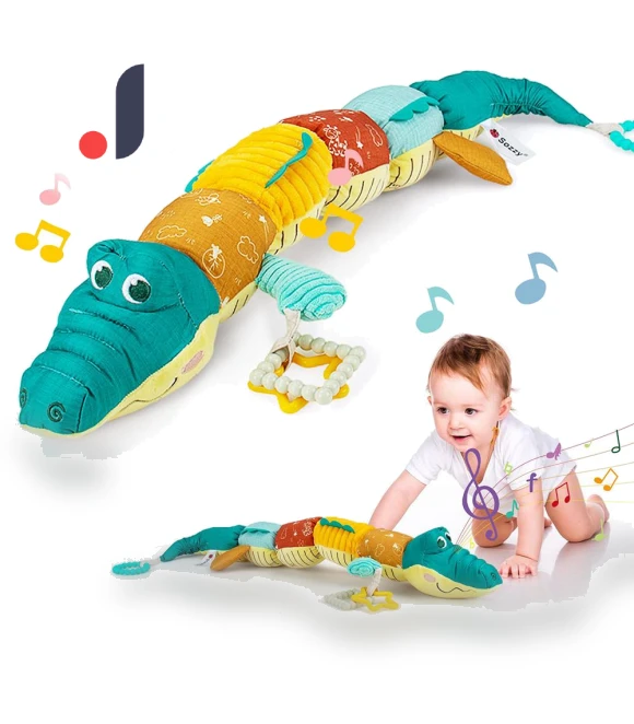 Musical Crocodile Plush Toy — Bath Time Fun, Bai Fen Bai Toys