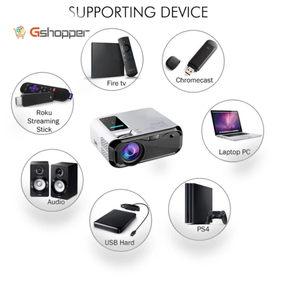 Portable Multimedia Games HD LED Smart Projector — Home Theater Projectors
