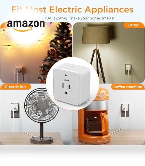 Remote Voice Control Outlet Plug — Outlet Switches, TESSAN