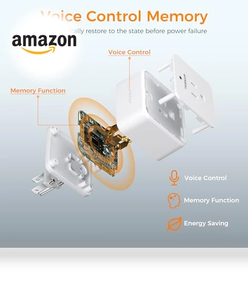 Remote Voice Control Outlet Plug — Outlet Switches, TESSAN