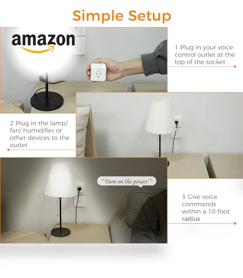 Remote Voice Control Outlet Plug — Outlet Switches, TESSAN