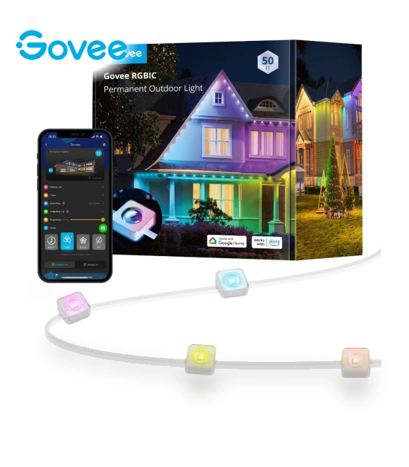 RGBIC LED Permanent Outdoor Lights — Outdoor Security & Flood Lighting, Govee