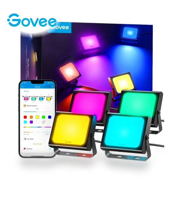 RGBICWW LED Smart Flood Lights — Outdoor Security & Flood Lighting, Govee
