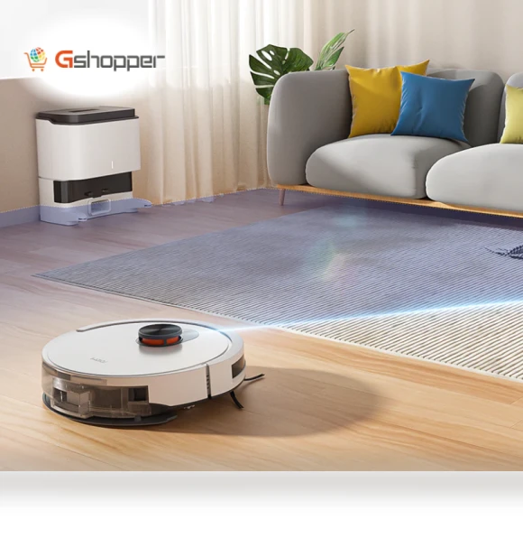 Robot vacuum and mop cleaner with cleaning base — Smart Cleaning Robots, ROIDMI