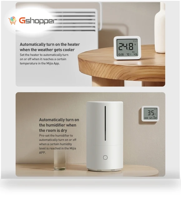 Smart Bluetooth Digital Thermometer Hygrometer — Home Climate Control, Xiaomi