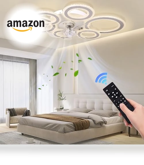 Smart Ceiling Fan with Lights and Remote — Ceiling Fans, AFWAO