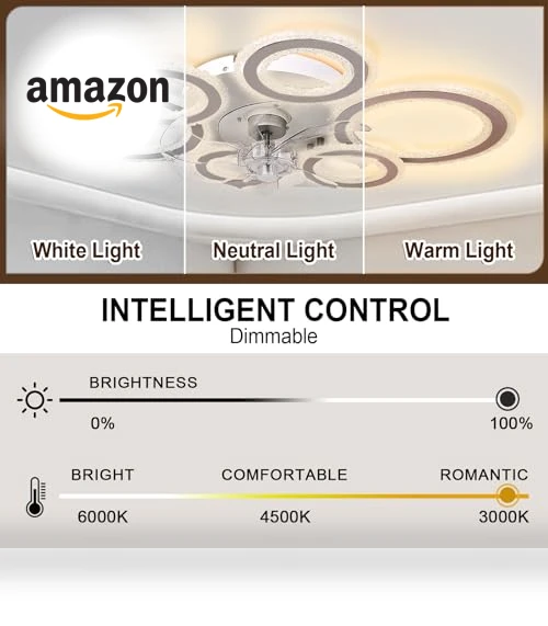 Smart Ceiling Fan with Lights and Remote — Ceiling Fans, AFWAO