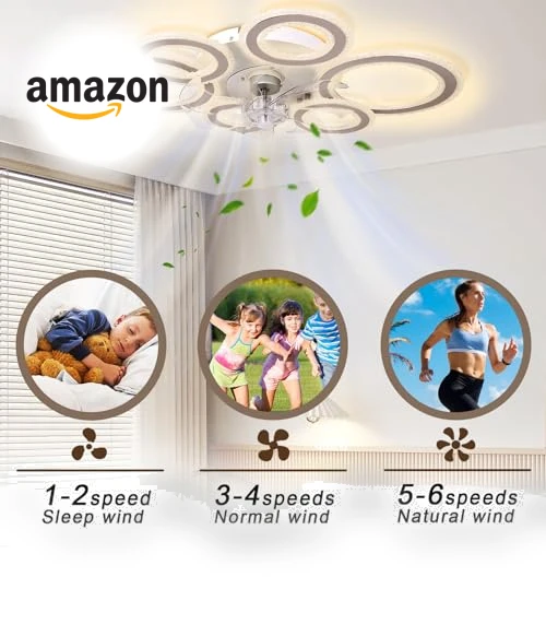 Smart Ceiling Fan with Lights and Remote — Ceiling Fans, AFWAO