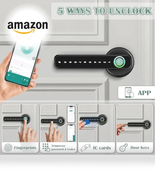Smart Fingerprint Door Knob — Locks, XCOUI
