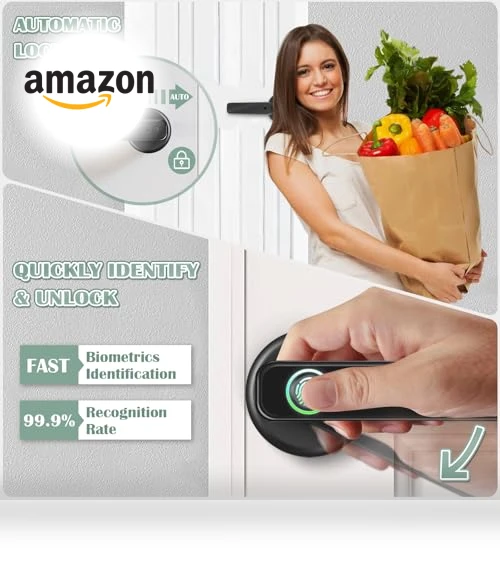Smart Fingerprint Door Knob — Locks, XCOUI