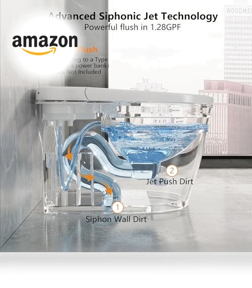 Smart Toilet with Heated Seat and Auto Flush — Bathroom Essentials, Deer Valley