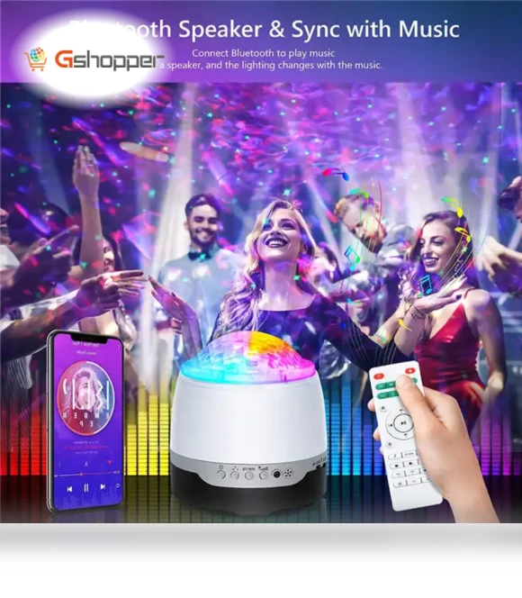 Star Light Projector with BT Wireless Speaker — Projection Effects, Bolong