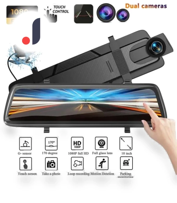 10-inch IPS Full Touch Screen 1080P Dash Cam — Dashboard Cameras, Optimized General