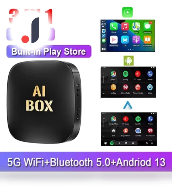 3IN1 Android 13 Ai Box — Navigation & GPS Accessories, YJMP Auto Parts