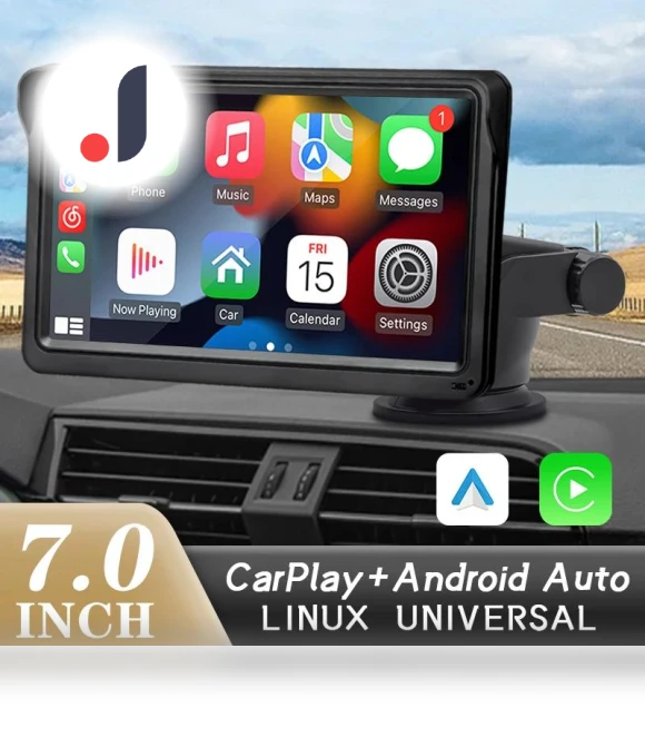 7-inch Wireless Carplay and Android Auto Car Radio Multimedia Video Player Portable Touch Screen — Stereo Receivers, Meiteai-All