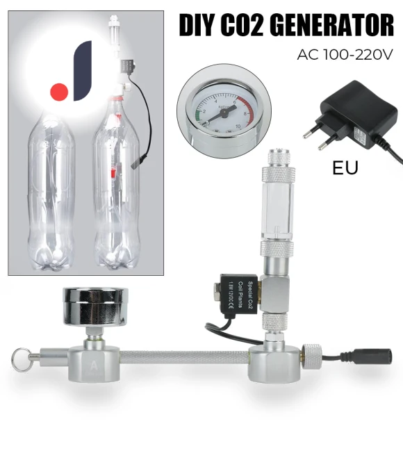 CO2 Generator Kit with Bubble Counter and Solenoid Valve — Lights, HILIFE