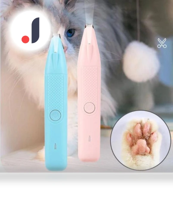 Dog Paw Trimmer with LED Light — Hair Clippers
