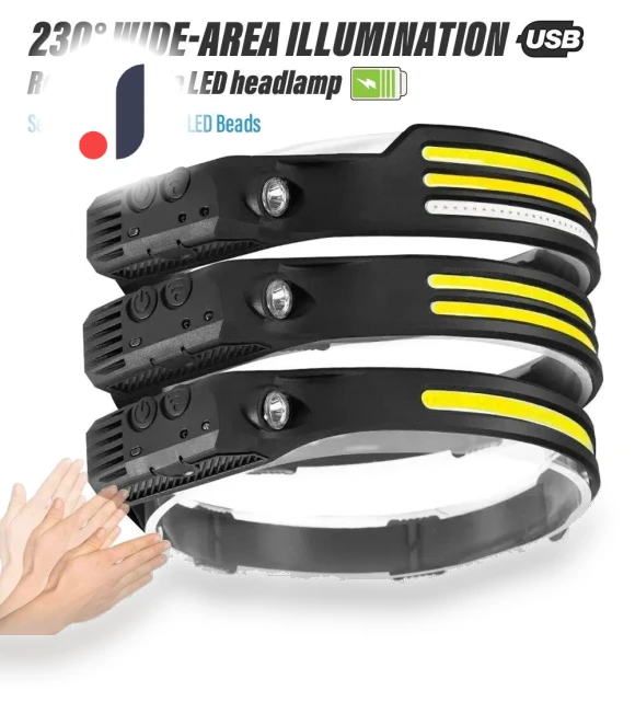 Inductive Headlamp COB LED — Flashlights, Jumaocun-Fashions