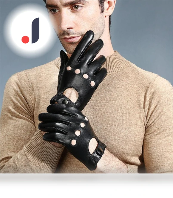 Leather Touchscreen Gloves for Motorcycle Riding and Driving — Gloves