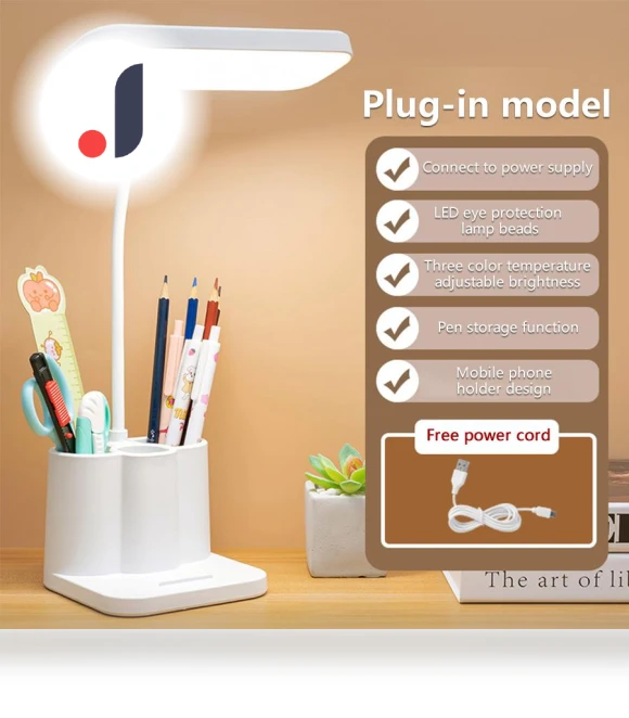 LED Desk Lamp with 3 Brightness Levels — Study & Desk Lighting, Binchi Lighting Appliances