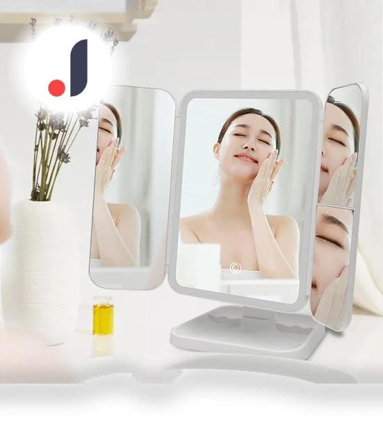 LED Makeup Mirror with 3X Magnification — Handheld, dooob