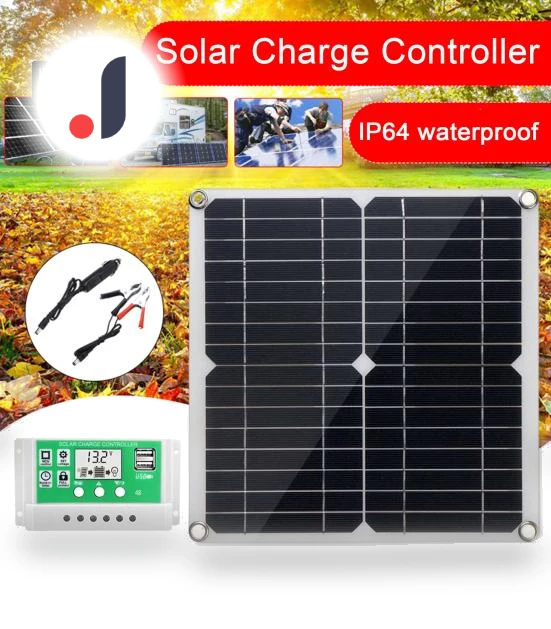 Monocrystalline Solar Panel Kit 20W with IP64 Controller — Solar Charging Solutions, Inmazing