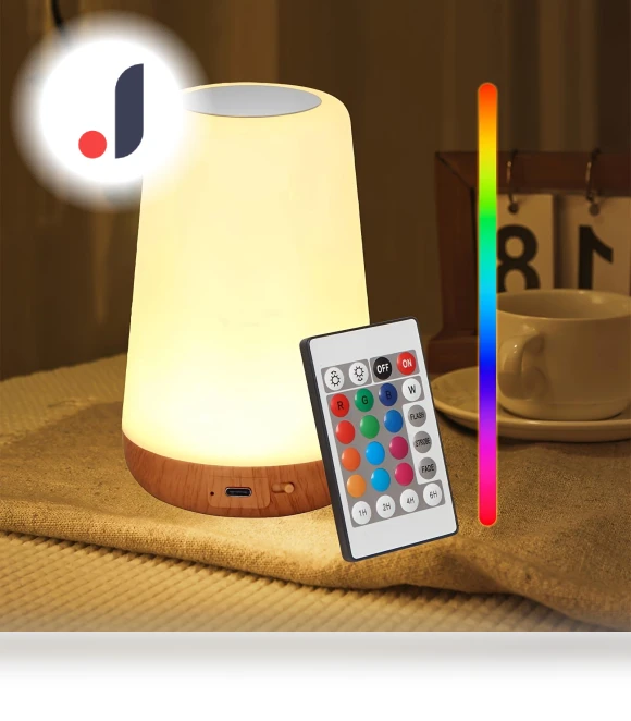 Portable Adjustable Touch Bedside Lamp with USB Quick Charge Port — Lamps & Shades, Great3C