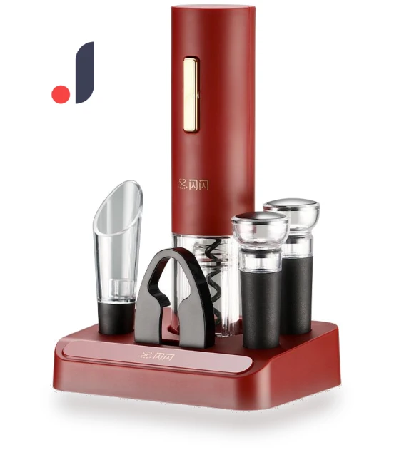 Rechargeable Electric Wine Bottle Opener Set — , Stand High