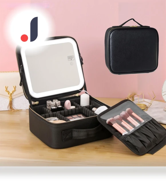 Smart Cosmetic Bag with LED Lighting — Cosmetic Cases, Makeup Kits